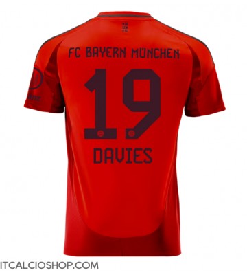 Bayern Munich Alphonso Davies #19 Prima Maglia 2024-25 Manica Corta